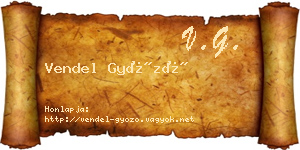 Vendel Győző névjegykártya
