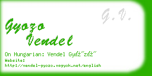 gyozo vendel business card